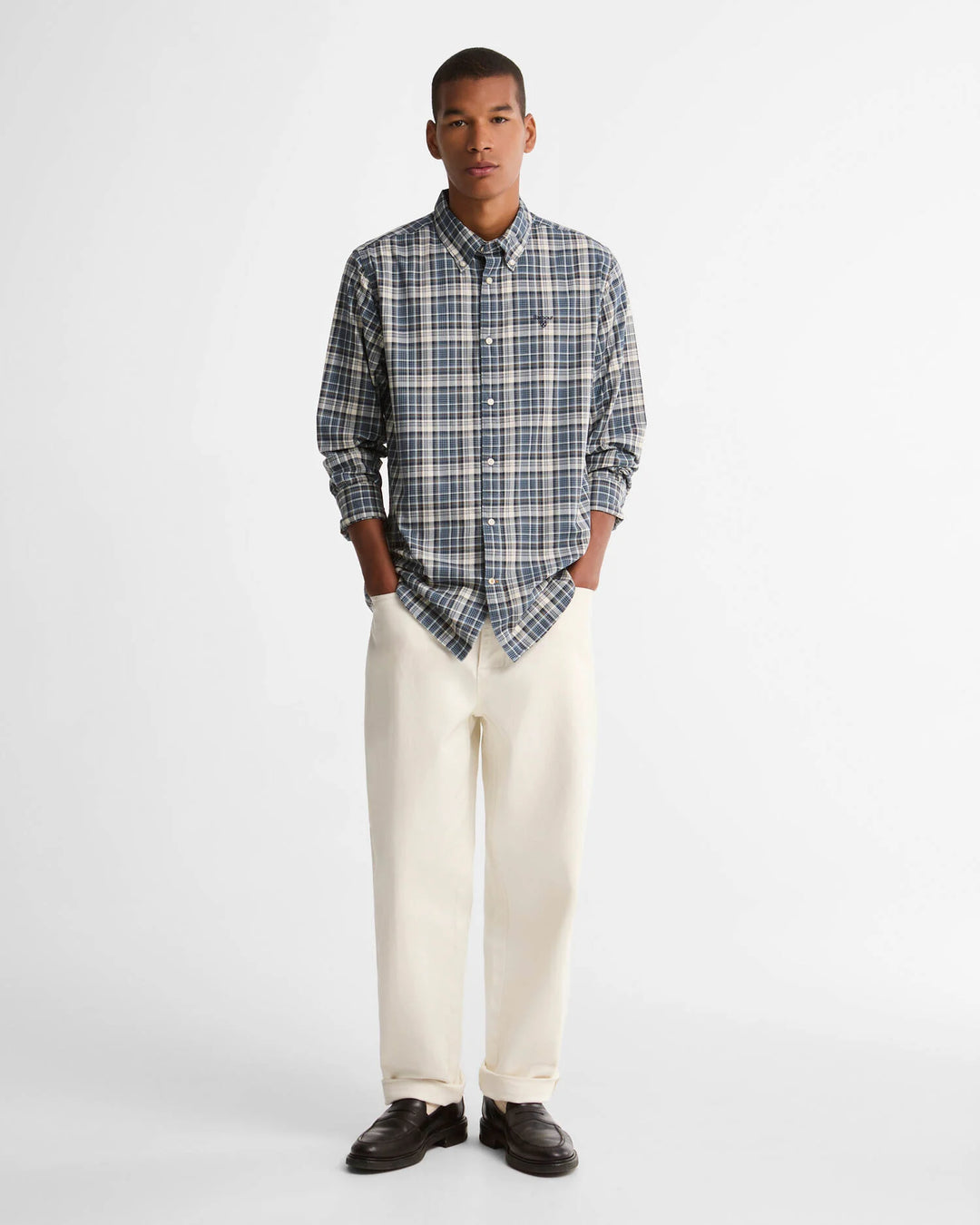 BARBOUR MOSSWOOD TAILORED SHIRT - NAVY