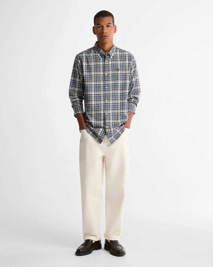BARBOUR MOSSWOOD TAILORED SHIRT - NAVY