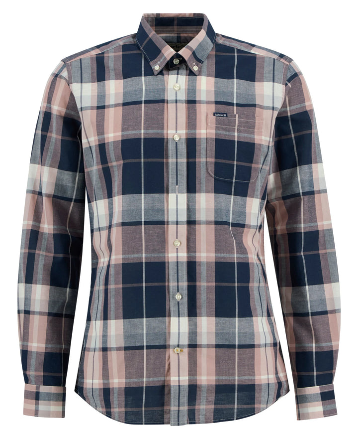 BARBOUR NEWBRIDGE CHECKED SHIRT - NAVY