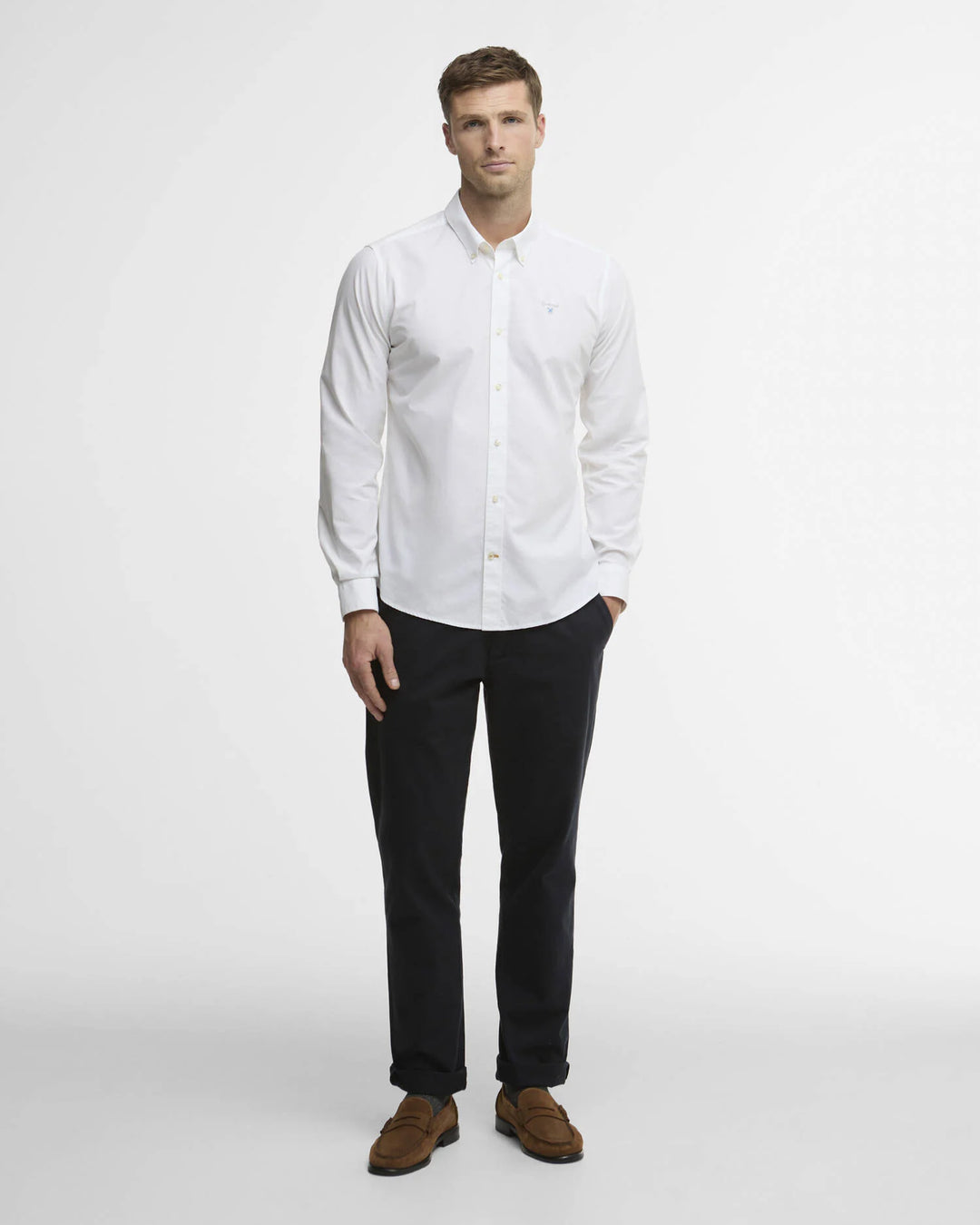 BARBOUR TREEPORT POPLIN L/S SHIRT - WHITE