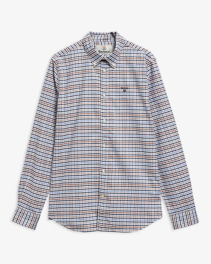 BARBOUR RICKWOOD GINGHAM SHIRT - STONE