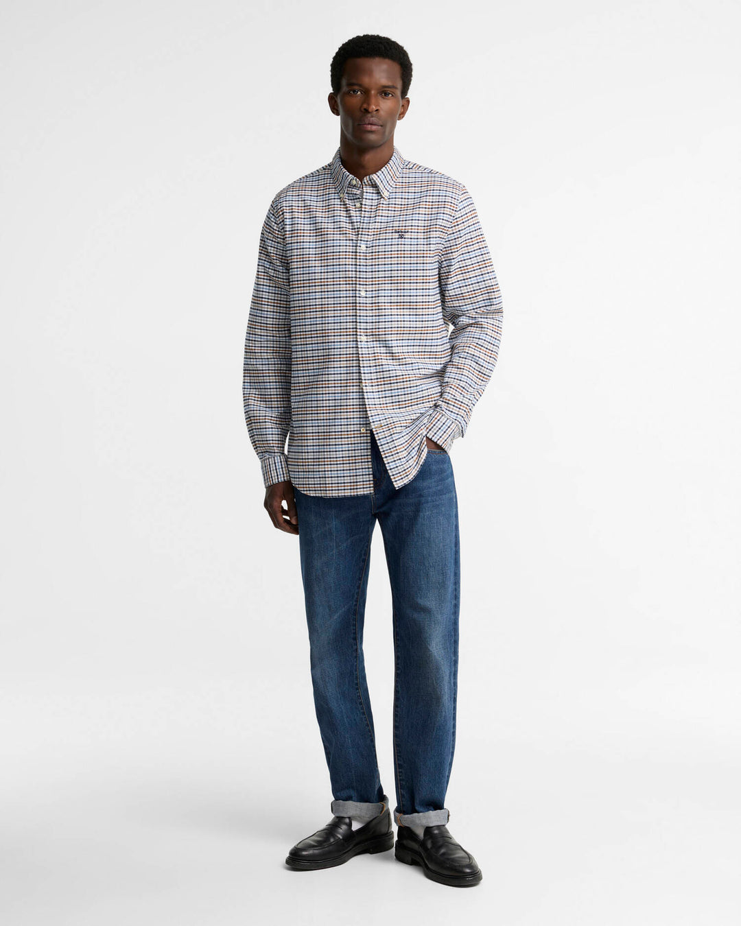 BARBOUR RICKWOOD GINGHAM SHIRT - STONE