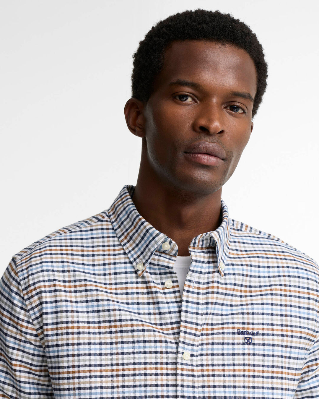 BARBOUR RICKWOOD GINGHAM SHIRT - STONE