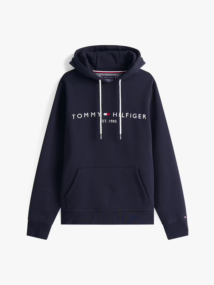 TH CORE TOMMY LOGO HOODIE - NAVY