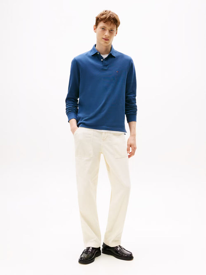 TOMMY HILFIGER 1985 REGULAR LS POLO - AEGEAN SEA