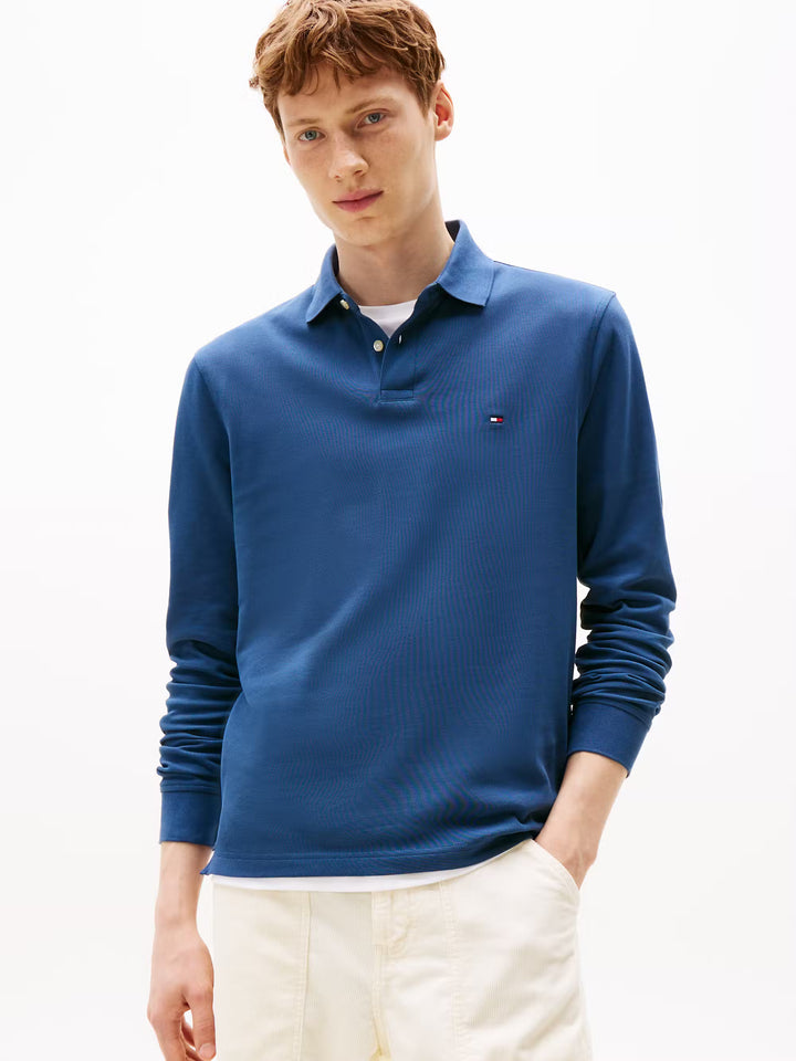TOMMY HILFIGER 1985 REGULAR LS POLO - AEGEAN SEA