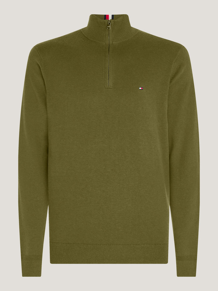TH PIMA ORG CTN CASHMERE ZIP MOCK - MS2