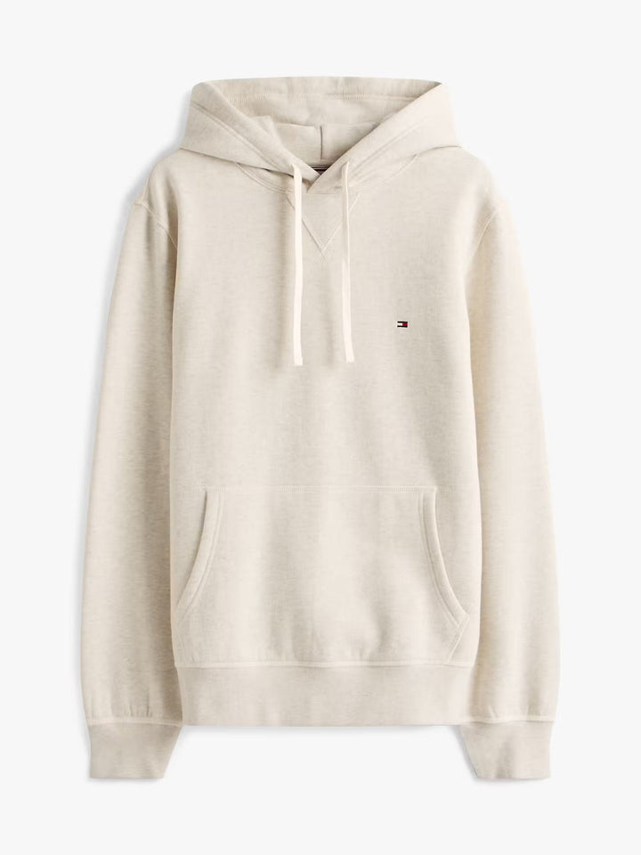 TH ESS SEASONAL FLEECE HOODY - HTR OATMILK