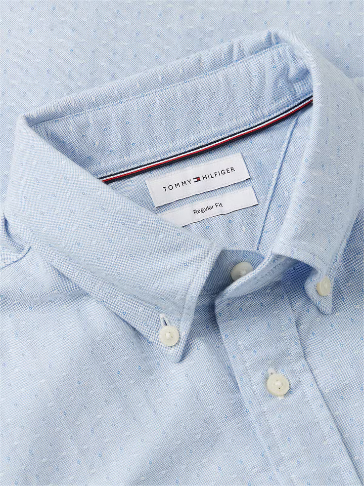 TOMMY HILFIGER BT-OXFORD DOBBY SHIRT - SHIRT BLUE