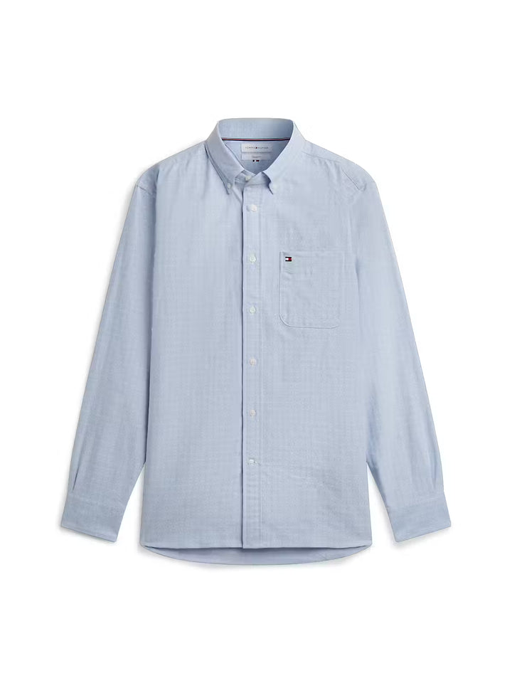 TOMMY HILFIGER BT-OXFORD DOBBY SHIRT - SHIRT BLUE