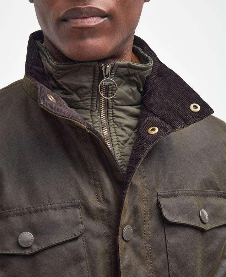 BARBOUR OGSTON WAX JACKET - OLIVE