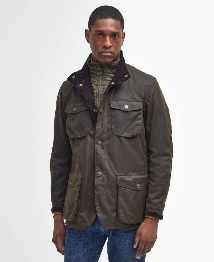 BARBOUR OGSTON WAX JACKET - OLIVE