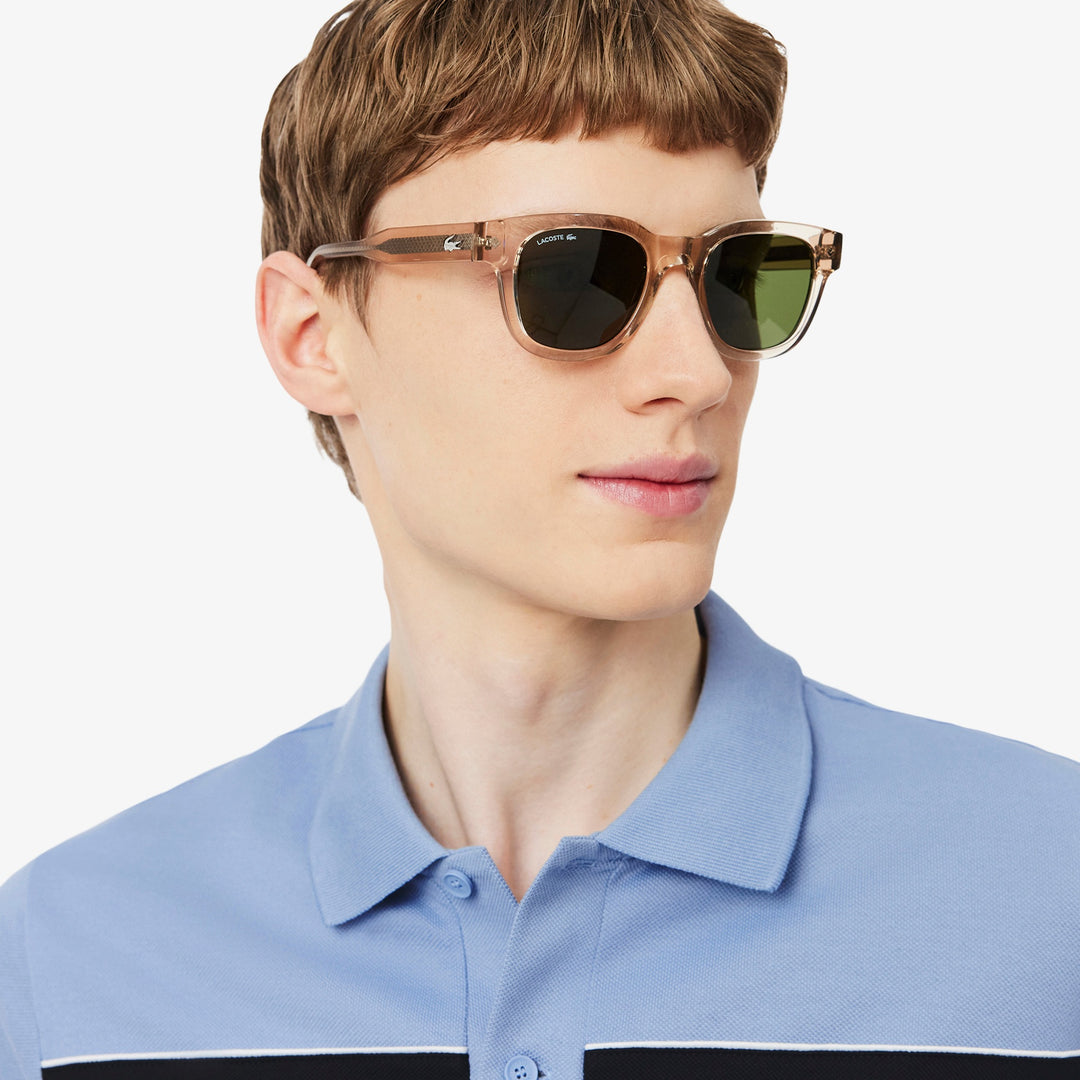 LACOSTE COLOUR BLOCK POLO - BLUE/BLACK
