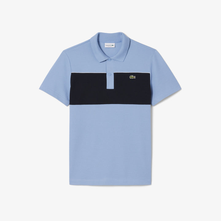 LACOSTE COLOUR BLOCK POLO - BLUE/BLACK