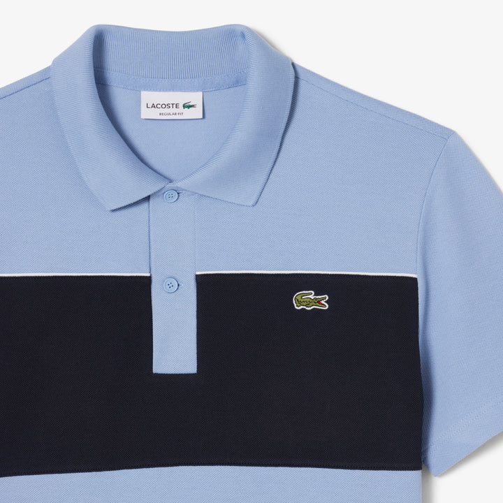 LACOSTE COLOUR BLOCK POLO - BLUE/BLACK