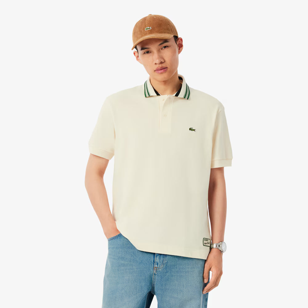 LACOSTE CLASSIC FIT STRIPE COLLAR - LAPLAND