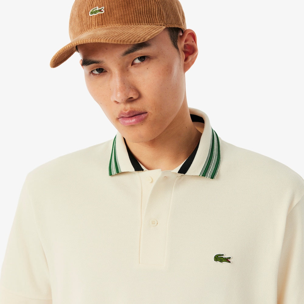 LACOSTE CLASSIC FIT STRIPE COLLAR - LAPLAND