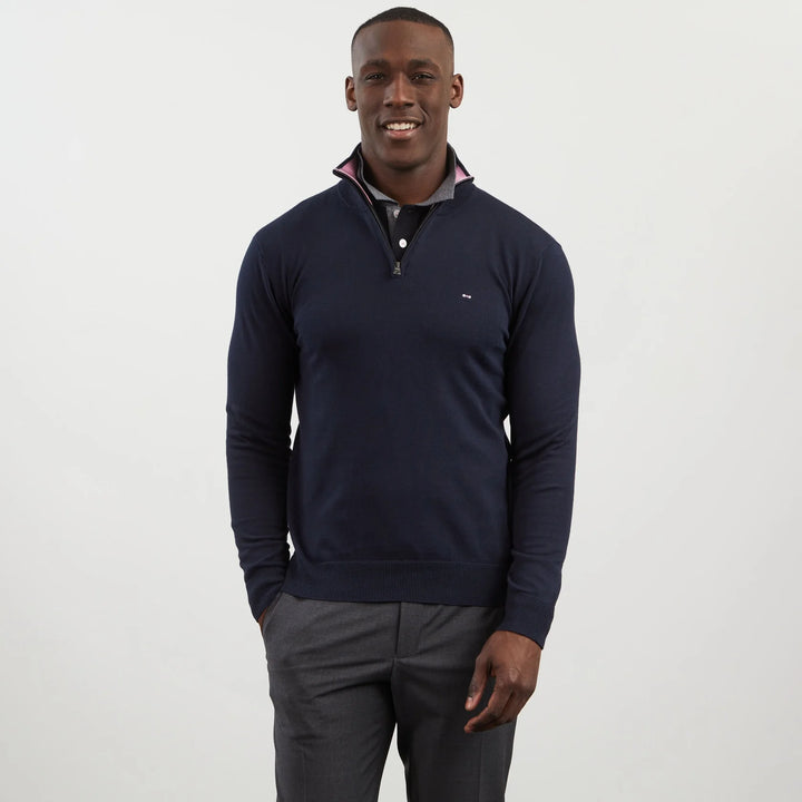 EDEN PARK 1/2 ZIP SWEAT - NAVY