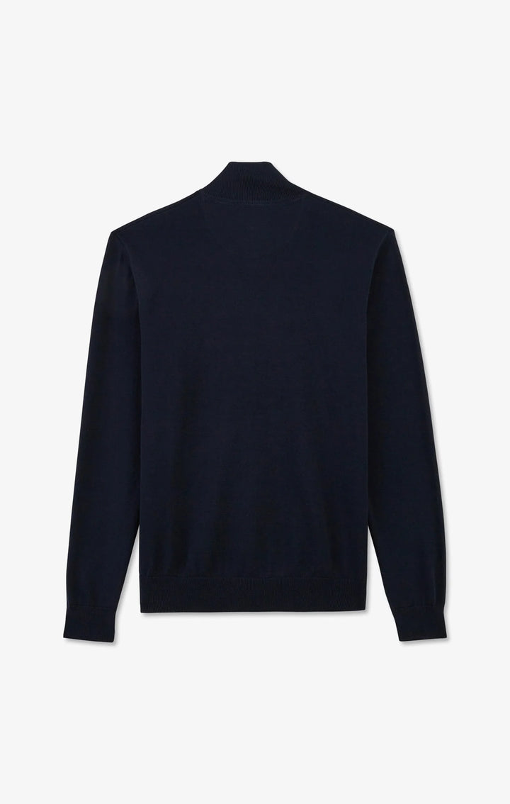 EDEN PARK COTTON 1/2 ZIP - NAVY