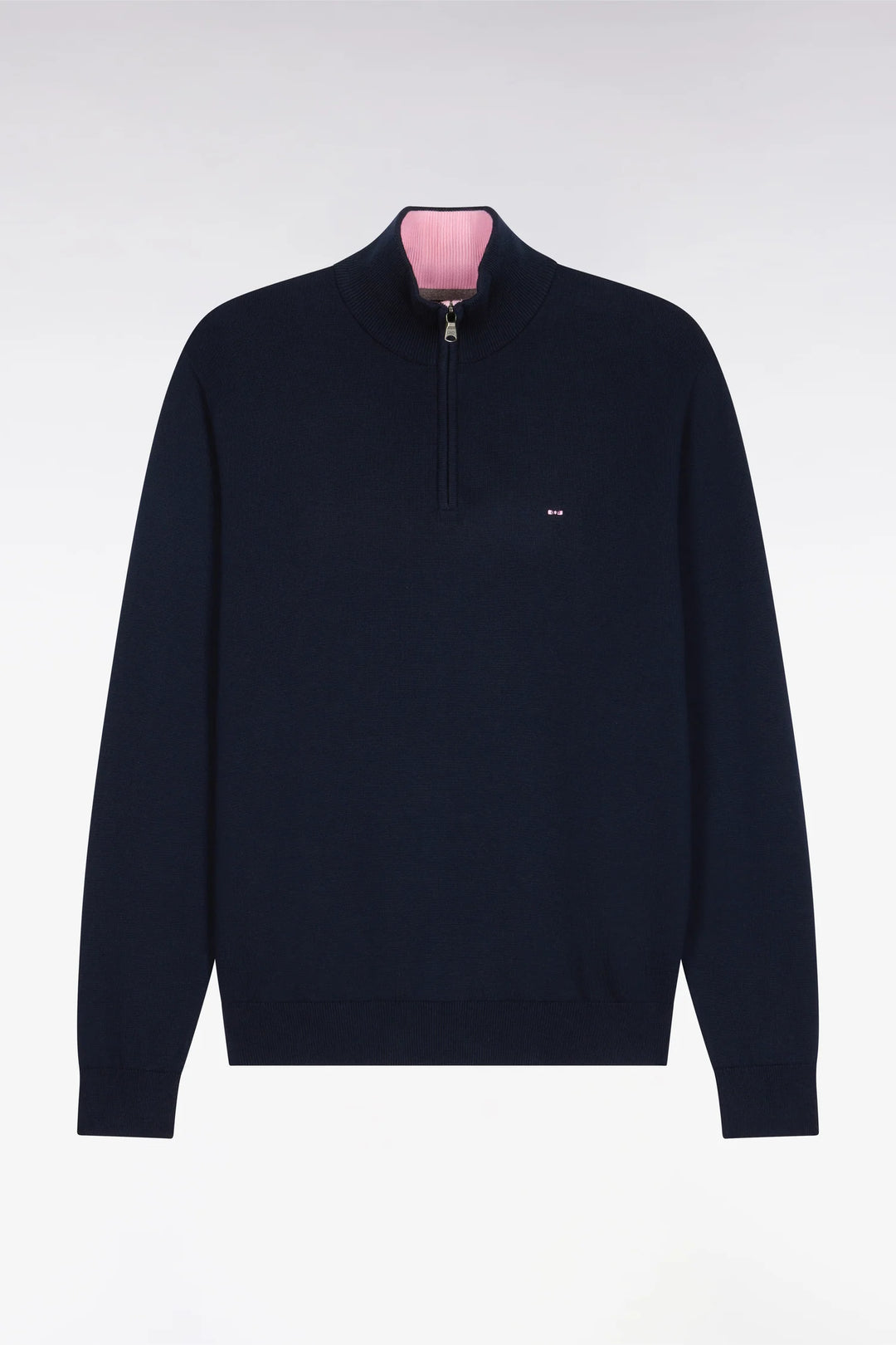 EDEN PARK COTTON 1/2 ZIP - NAVY