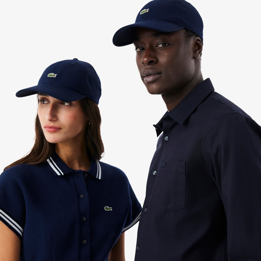 LACOSTE COTTON TWILL CAP - NAVY