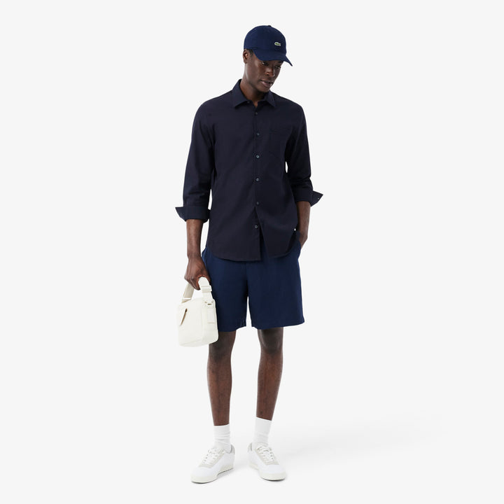 LACOSTE COTTON TWILL CAP - NAVY