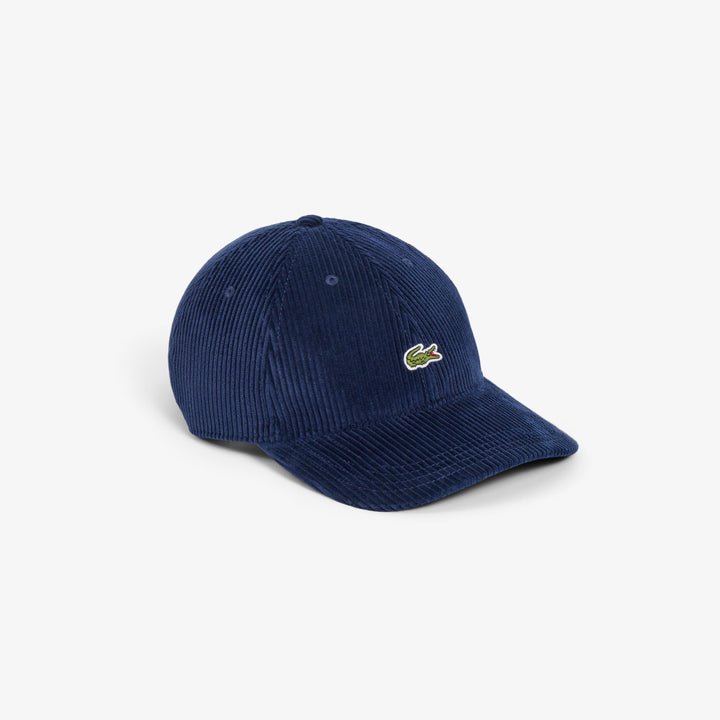 LACOSTE COTTON VELOUR CAP - NAVY BLUE