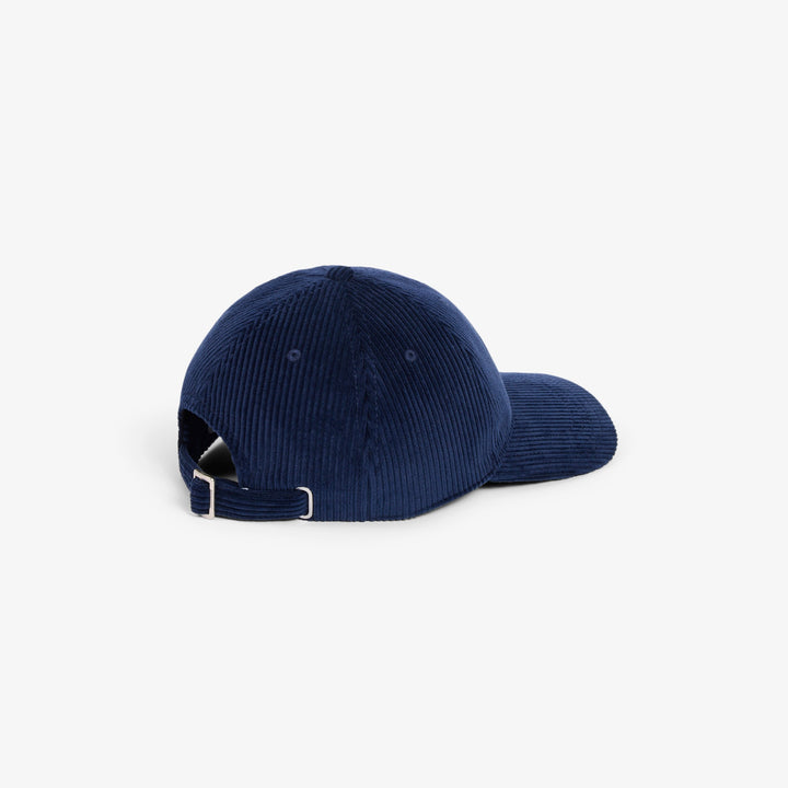 LACOSTE COTTON VELOUR CAP - NAVY BLUE