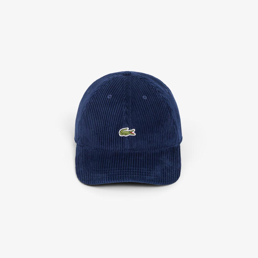 LACOSTE COTTON VELOUR CAP - NAVY BLUE