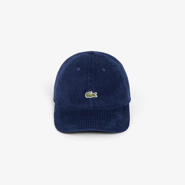 LACOSTE COTTON VELOUR CAP - NAVY BLUE
