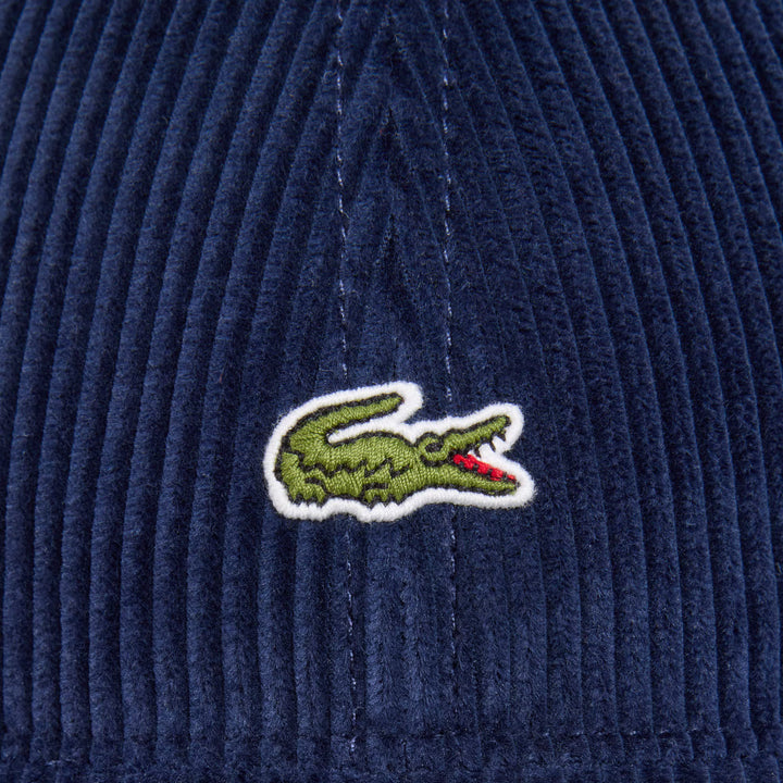 LACOSTE COTTON VELOUR CAP - NAVY BLUE