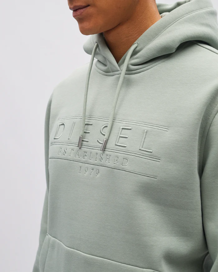 DIESEL SALVATORE HOODIE - TIDAL GREEN
