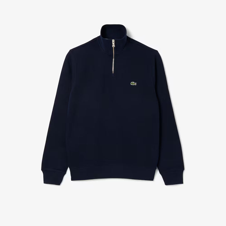 LACOSTE HIGH NECK ZIPPED SWEAT - NAVY
