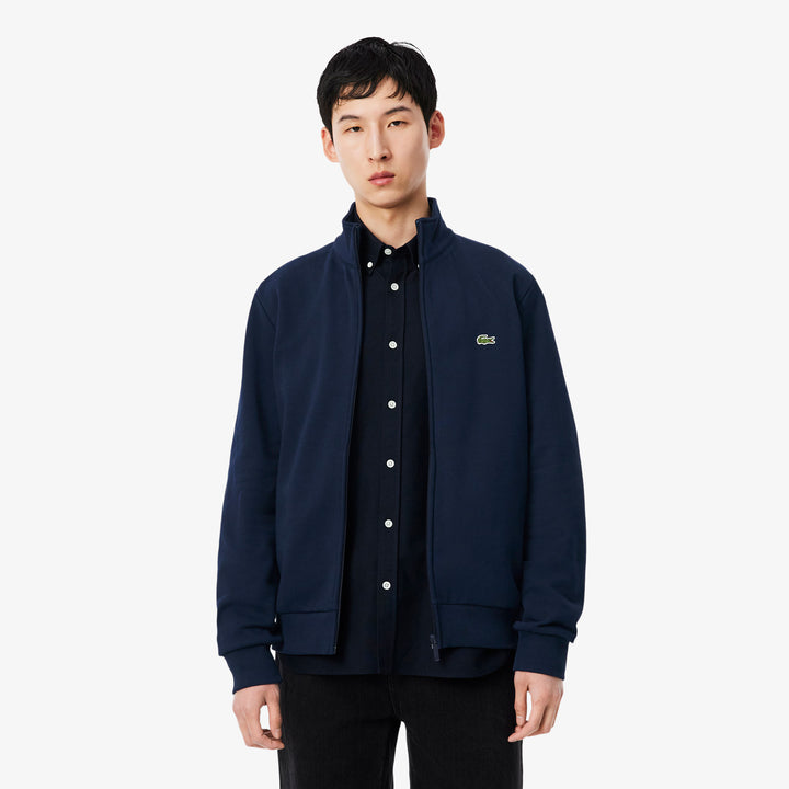 LACOSTE FULL ZIP FLEECE - NAVY BLUE