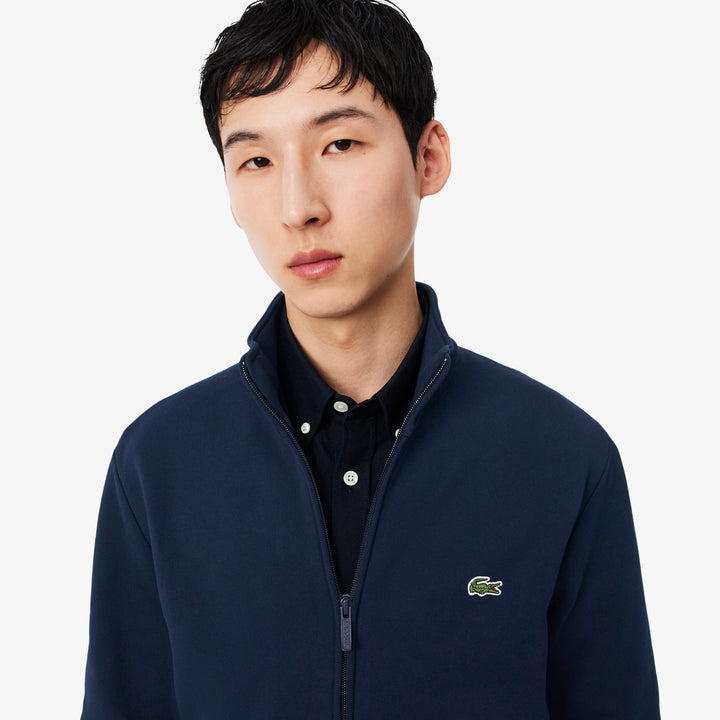LACOSTE FULL ZIP FLEECE - NAVY BLUE