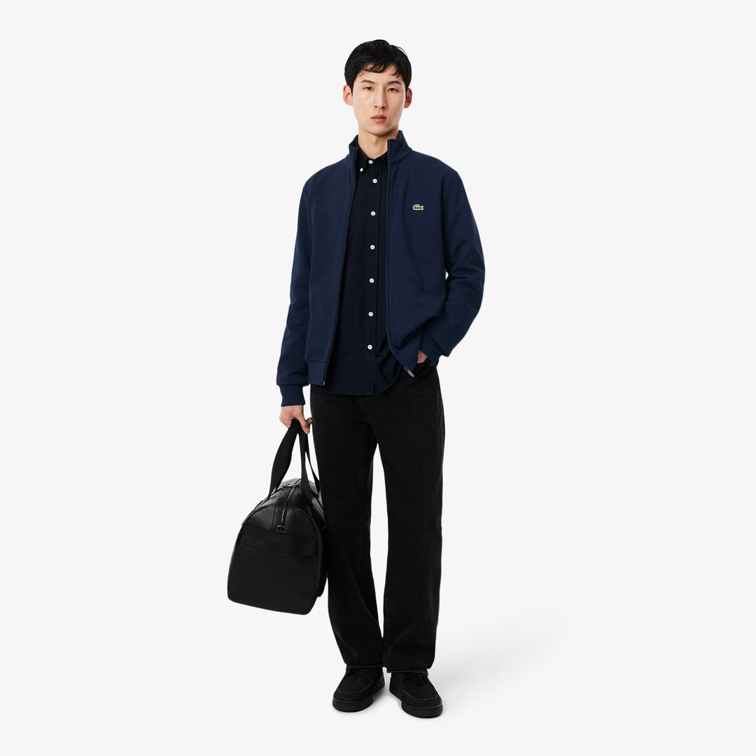 LACOSTE FULL ZIP FLEECE - NAVY BLUE
