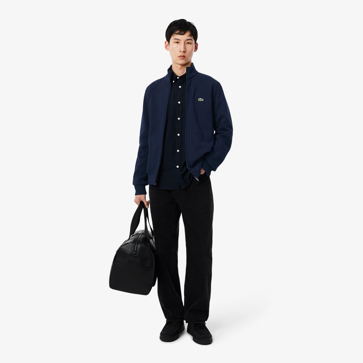 LACOSTE FULL ZIP FLEECE - NAVY BLUE