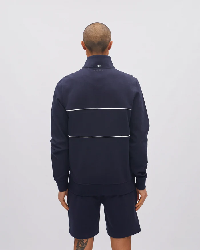 DIESEL SIMON 1/2 ZIP SWEAT - MIDNIGHT BLUE