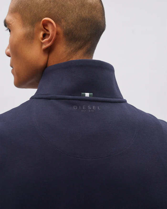 DIESEL SIMON 1/2 ZIP SWEAT - MIDNIGHT BLUE
