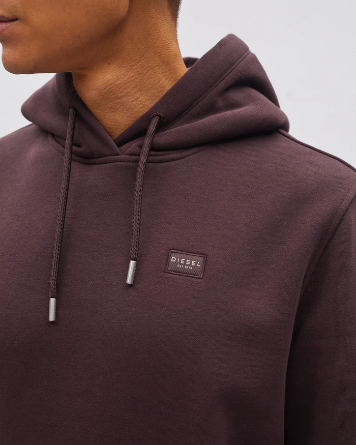 DIESEL SLATER HOODIE - DARK PRUNE