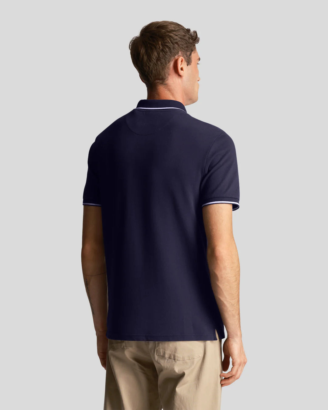 LYLE & SCOTT TIPPED POLO - NAVY/WHITE
