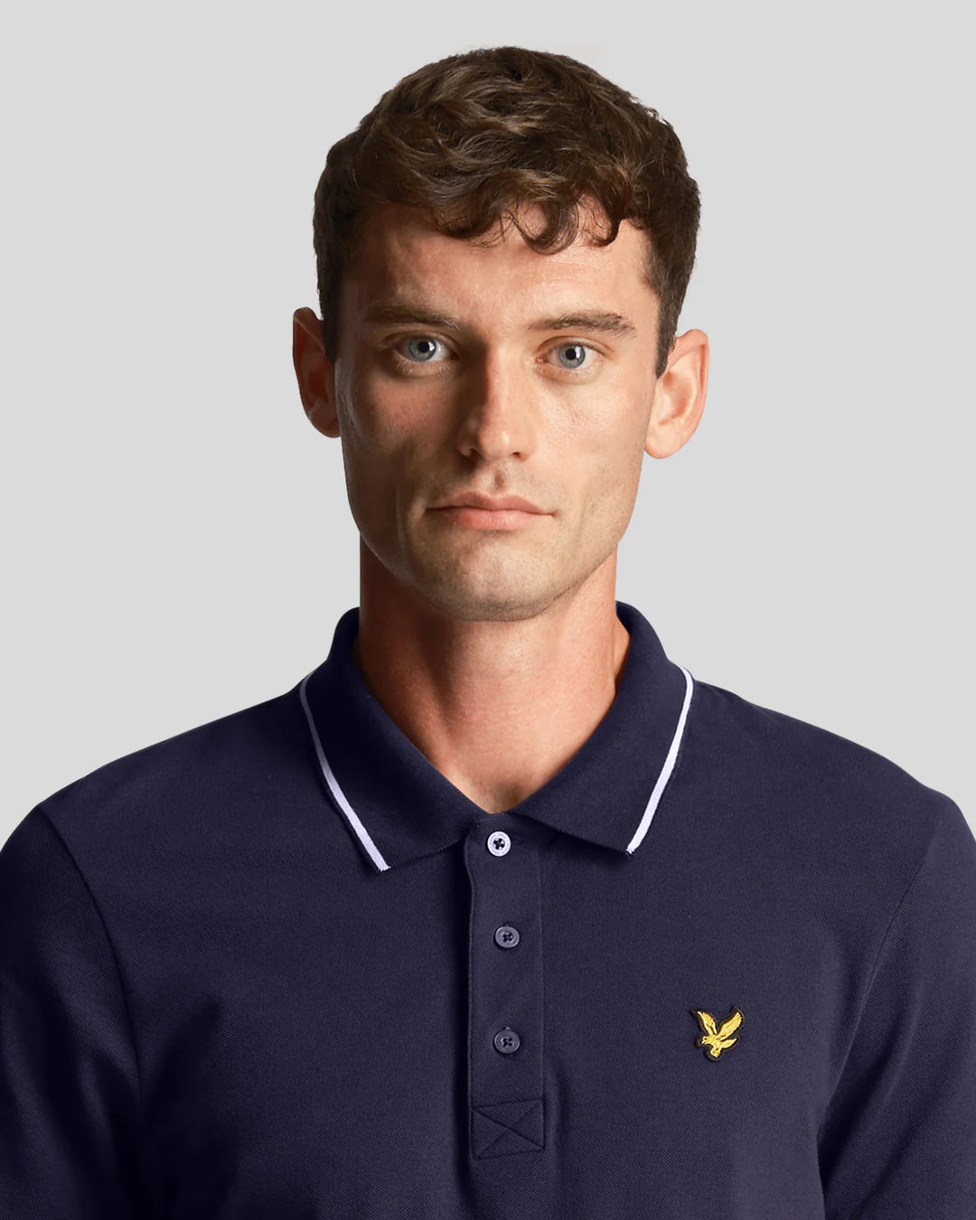LYLE & SCOTT TIPPED POLO - NAVY/WHITE