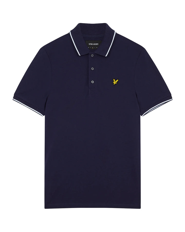 LYLE & SCOTT TIPPED POLO - NAVY/WHITE