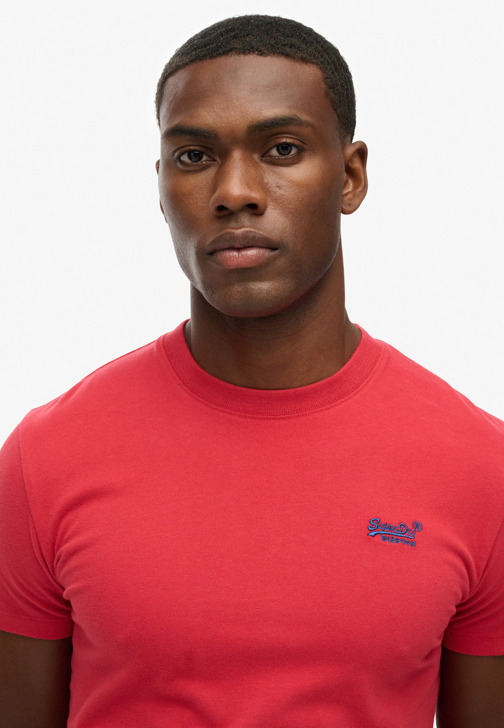 SUPERDRY ESS LOGO EMB TEE - CRANBERRY