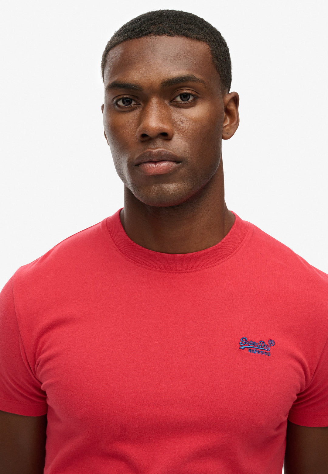 SUPERDRY ESS LOGO EMB TEE - CRANBERRY