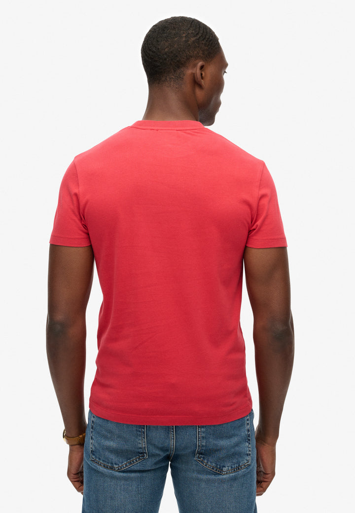 SUPERDRY ESS LOGO EMB TEE - CRANBERRY