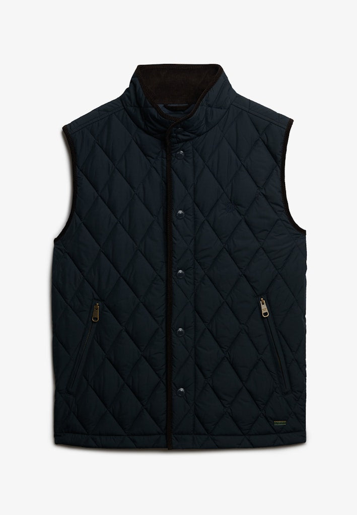 SUPERDRY QUILTED ESTATE GILET - NAVY