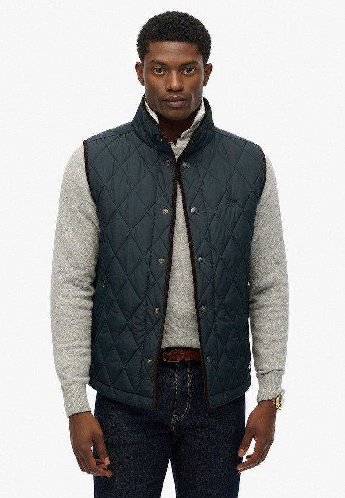 SUPERDRY QUILTED ESTATE GILET - NAVY