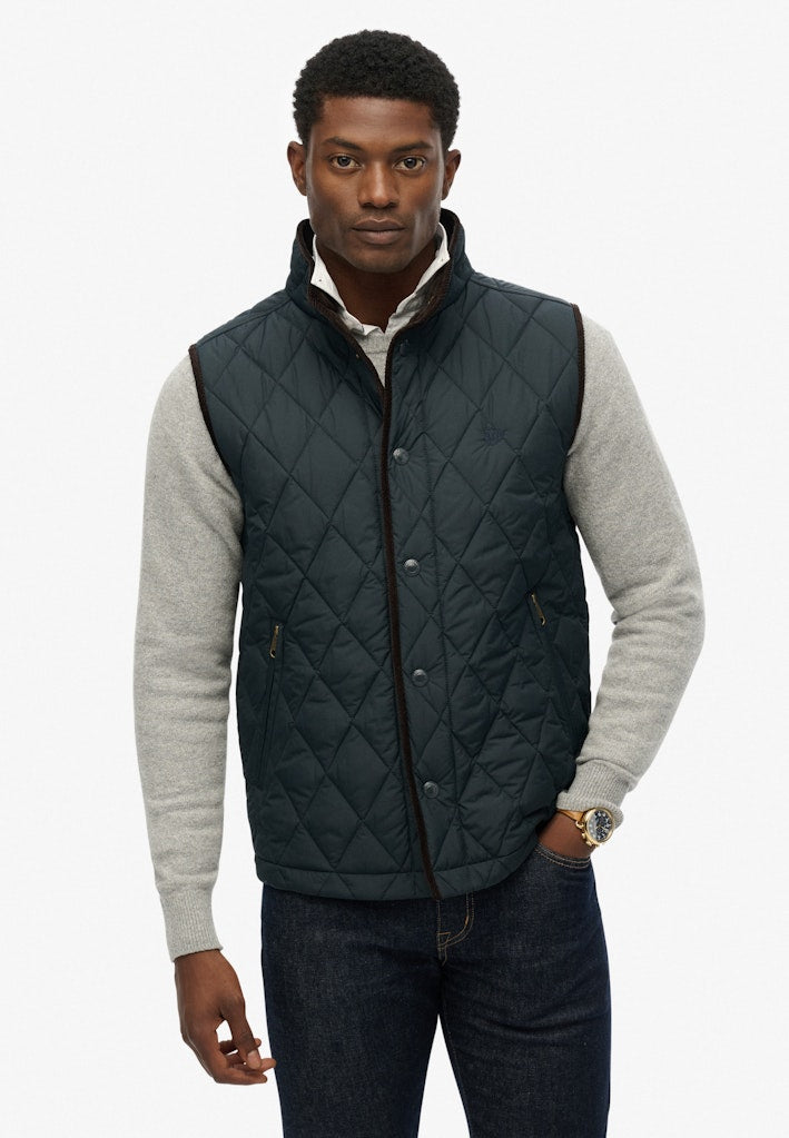 SUPERDRY QUILTED ESTATE GILET - NAVY