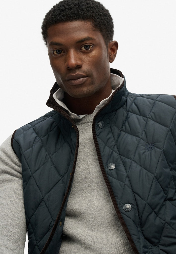 SUPERDRY QUILTED ESTATE GILET - NAVY
